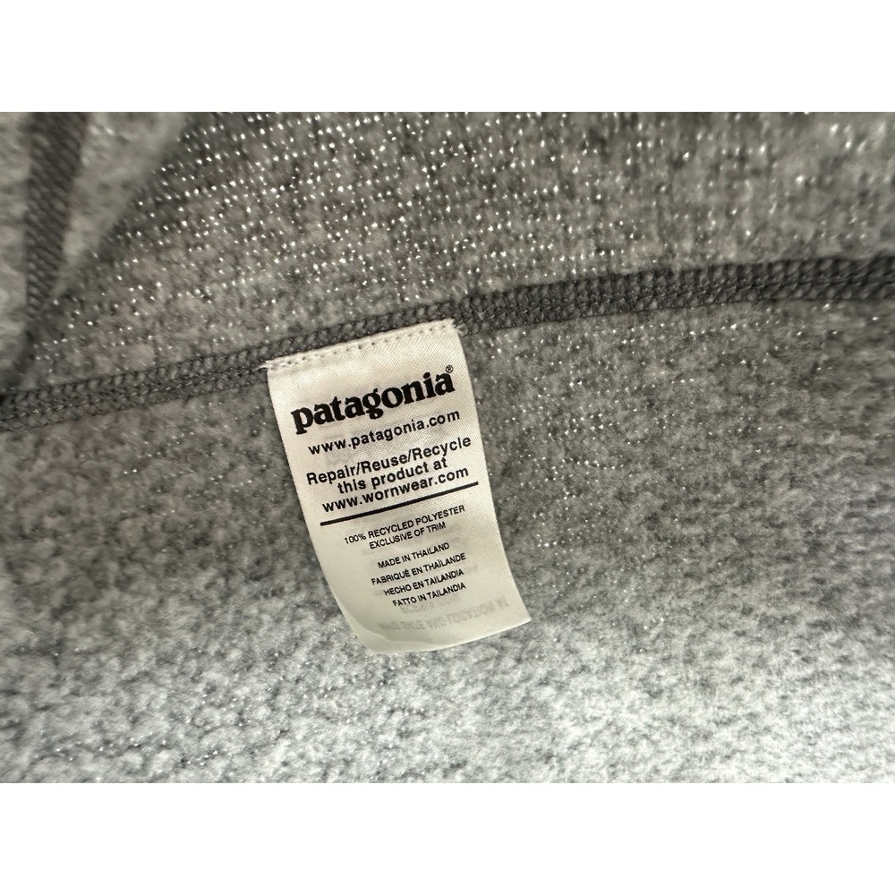 Patagonia Better Sweater Quarter Zip Fleece Pullover Grey Small *Company Logo - Picture 7 of 10